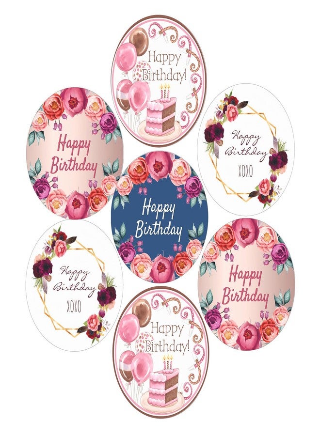 SLGIFT ملصقات فينيل بتصميم عيد ميلاد سعيد من SLGIFT، ملصقات فينيل ذاتية اللصق، 40 قطعة، ملصقات دائرية 2 × 2 بوصة، 4 تصاميم فريدة، R186 - Image 1